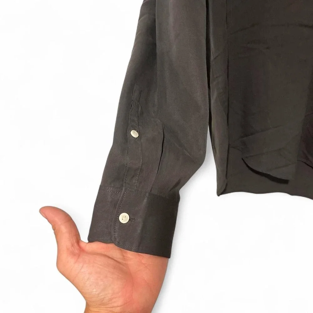 Gap light weight charcoal gray long-sleeve top